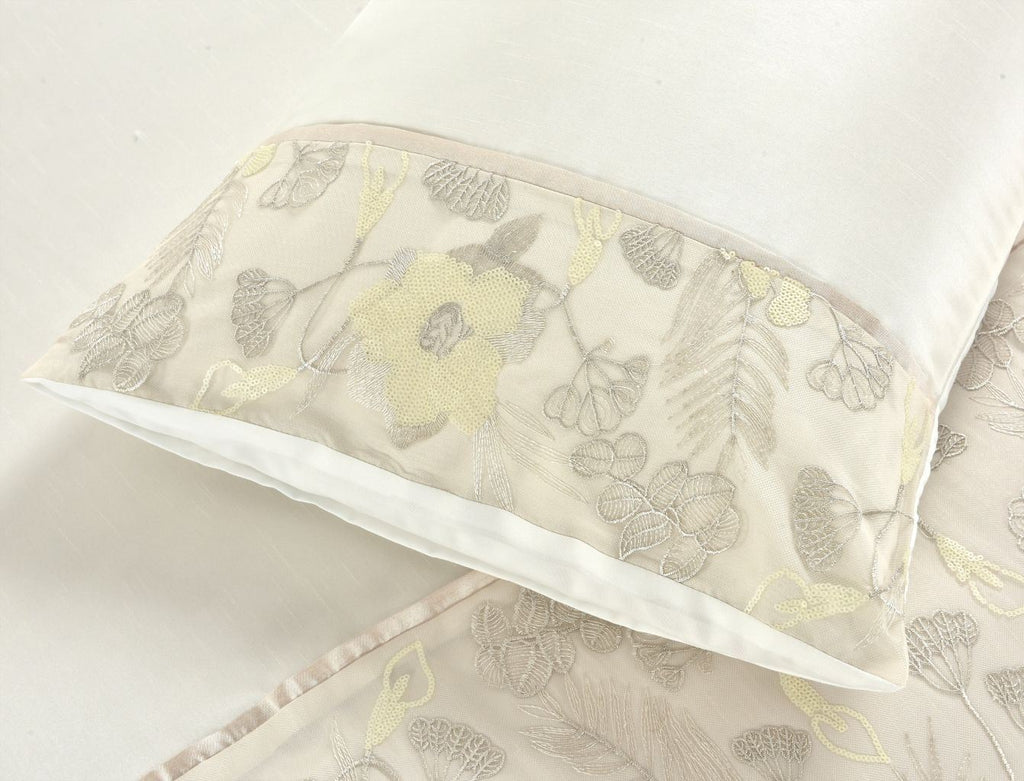 Night Zone Savanna Floral Embroidery Filled Cushion, 30 x 45 Cm