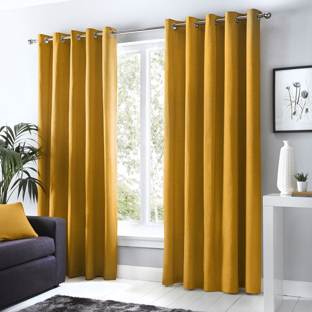 Fusion Sorbonne 100% Cotton Eyelet Lined Curtains