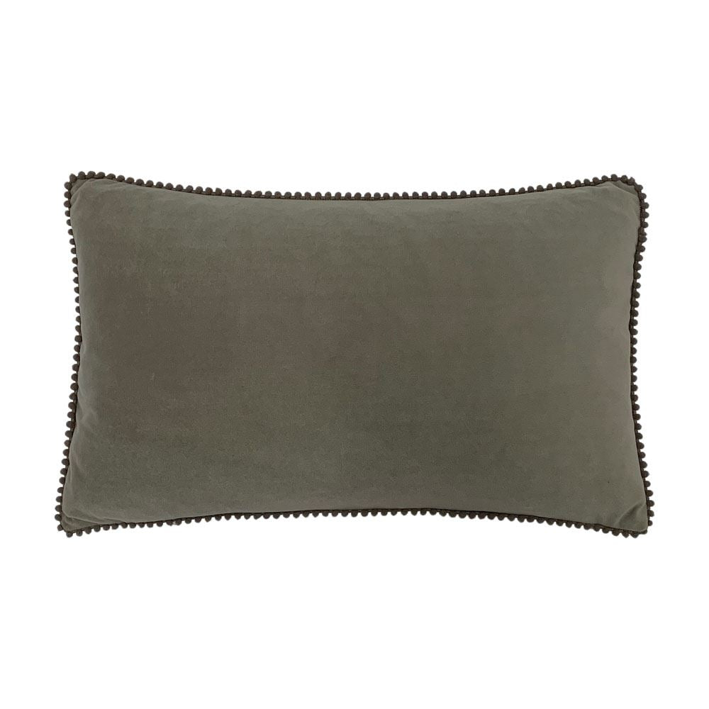 Furn Cosmo Velvet Mini Pom Pom Trim Cushion Cover
