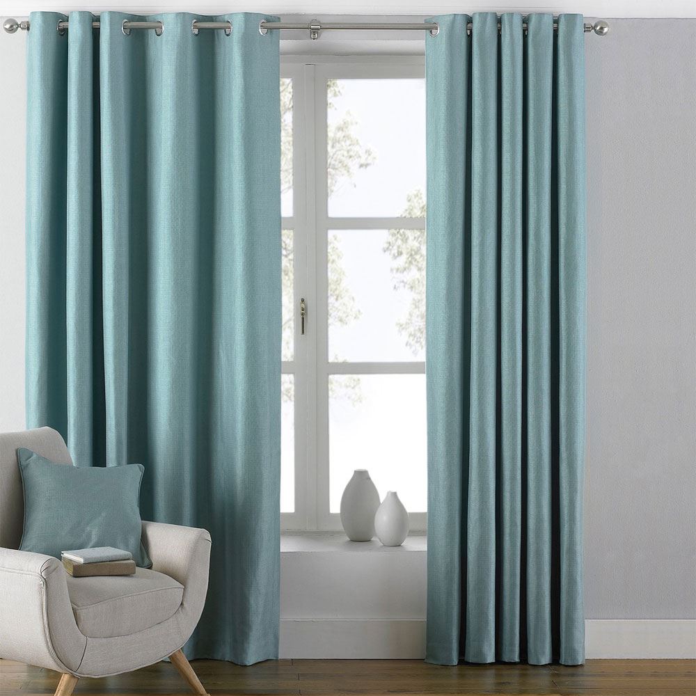 Paoletti Atlantic Woven Twill Eyelet Curtains