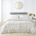 Catherine Lansfield Luxe Palm Woven Jacquard Duvet Cover Set