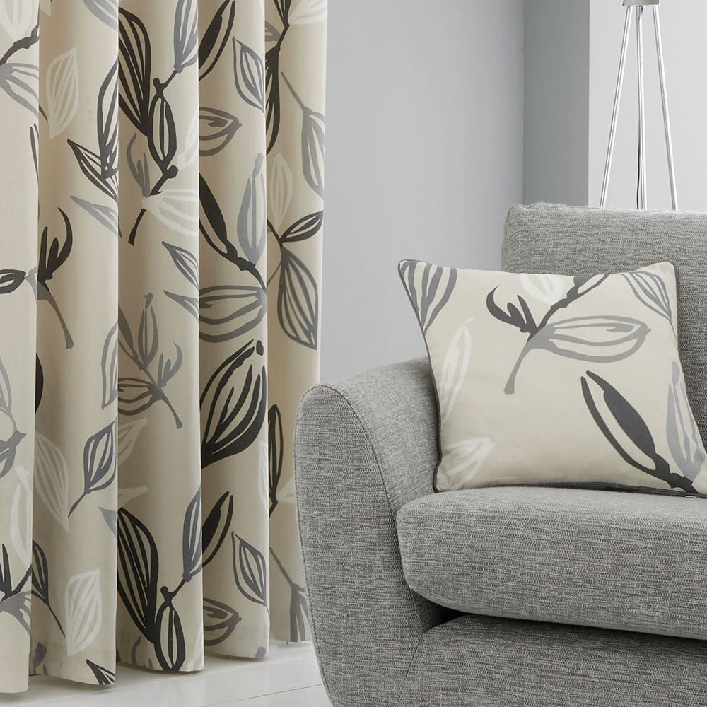 Fusion Ensley Botanical Print 100% Cotton Piped Edge Cushion Cover