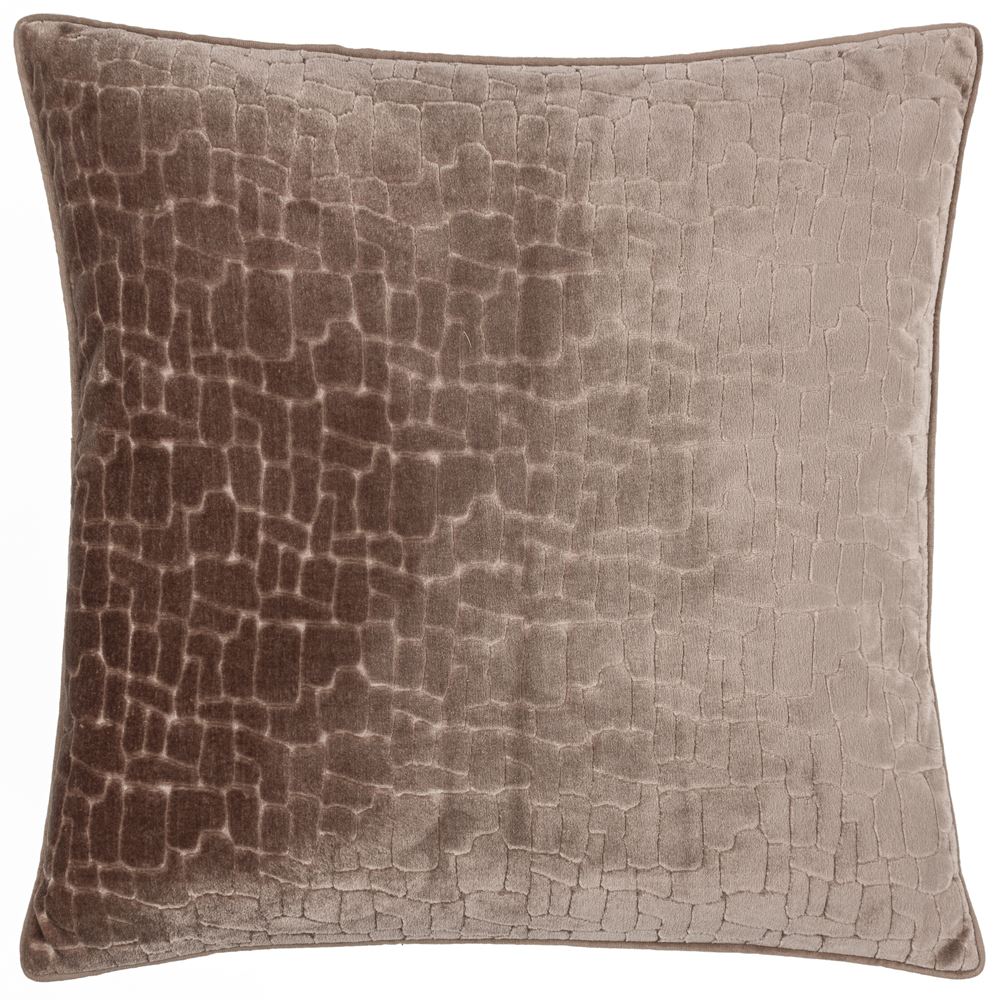 Paoletti Bloomsbury Geometric Cut Velvet Piped Edge Cushion Cover