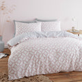 Catherine Lansfield Simplicity Geo Trellis Geometric Reversible Easy Care Duvet Cover Set