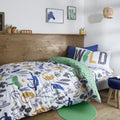 Pineapple Elephant Kids Wild Jungle Animals Print 100% Cotton Duvet Cover Set