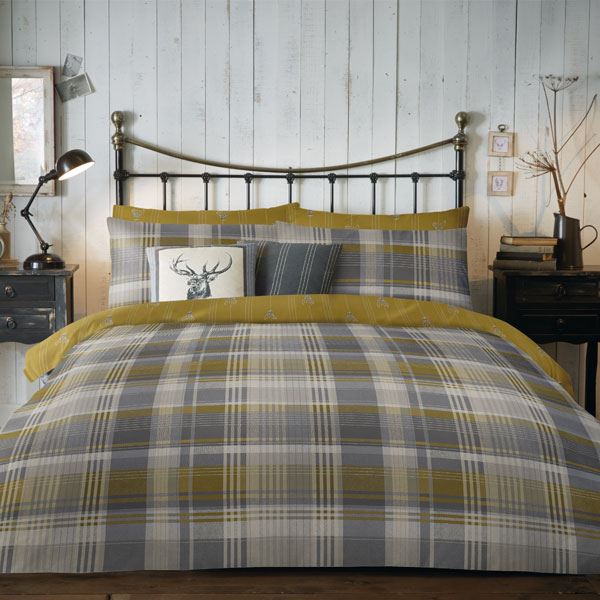Dreams & Drapes Connolly Check 100% Brushed Cotton Duvet Cover Set