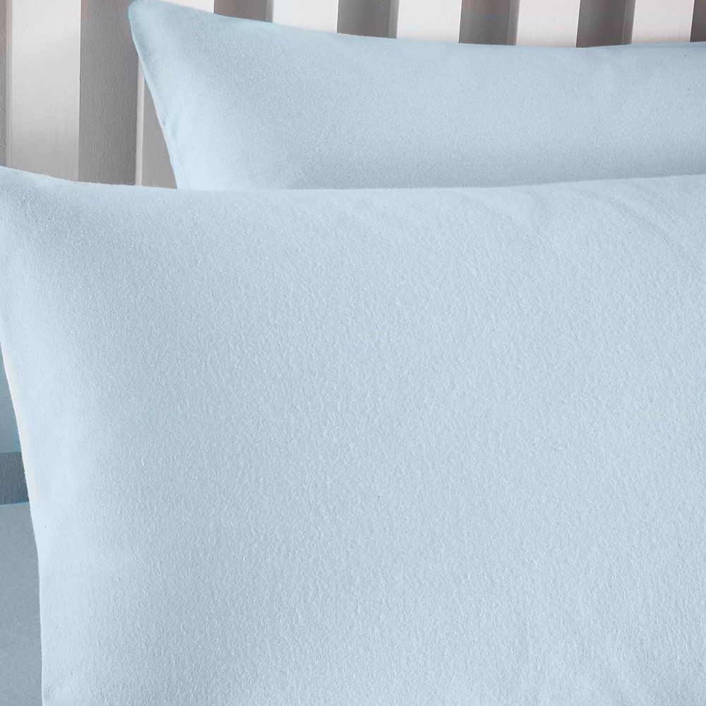Catherine Lansfield Plain Dyed 100% Brushed Cotton Flannelette Housewife Pillow Cases