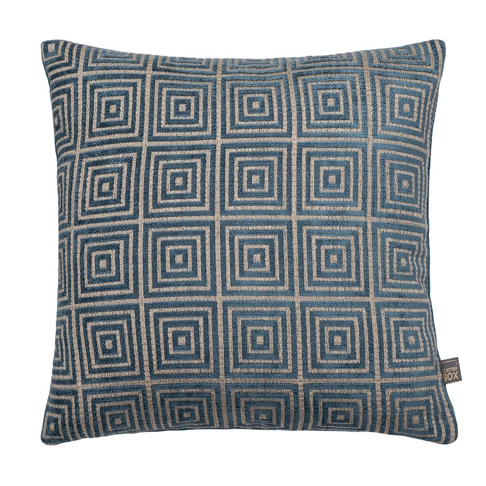 Scatter Box Mosaic Woven Geometric Feather Filled Cushion
