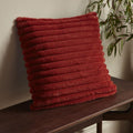 Catherine Lansfield Cosy Ribbed Faux Fur Soft Touch Filled Cushion
