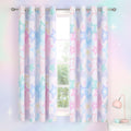 Catherine Lansfield Ombre Stars 66x72 Inch Fully Reversible Eyelet Curtains Two Panels White