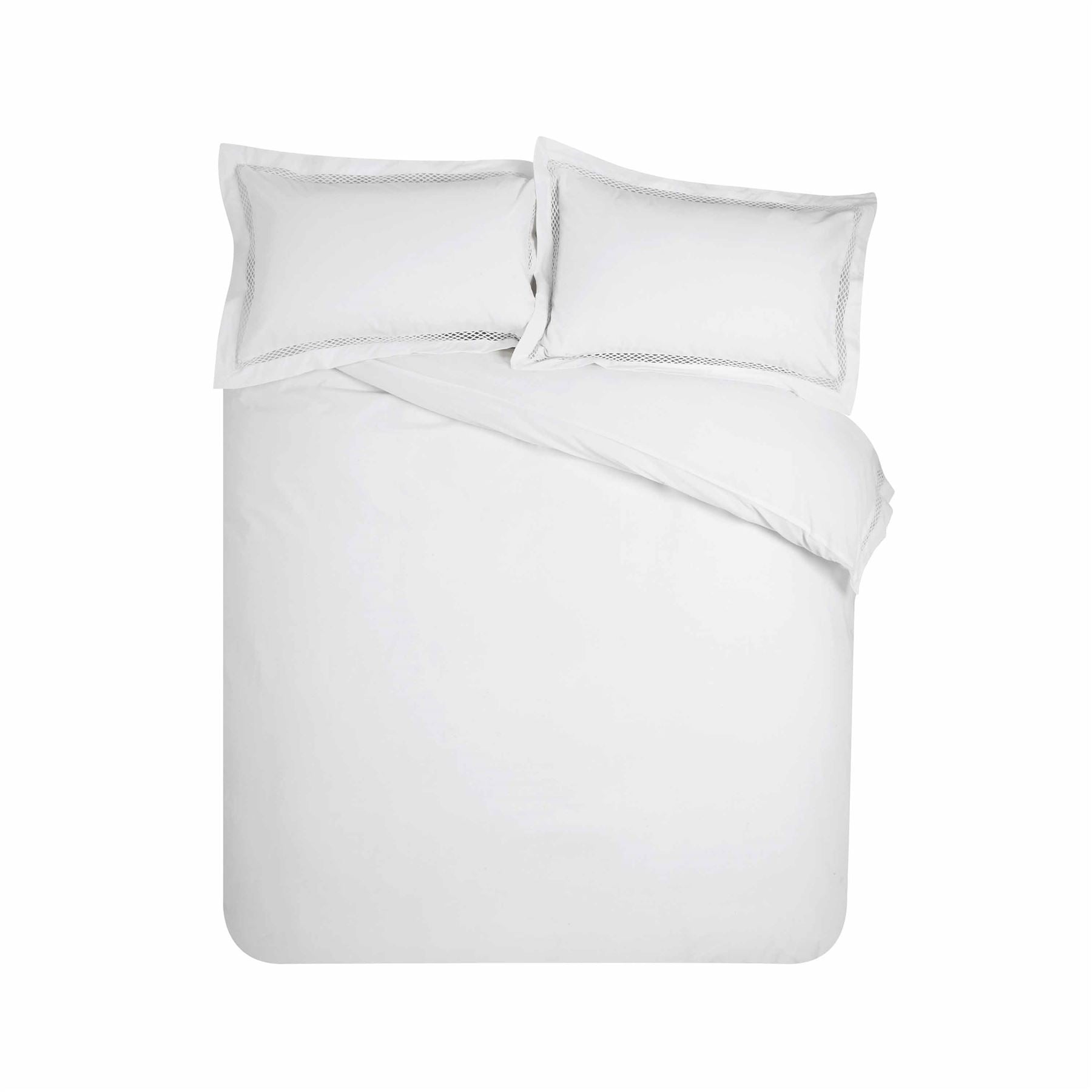 Catherine Lansfield Classic Lattice Lace Easy Care Duvet Cover Set