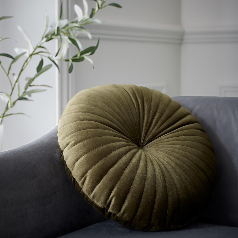 Catherine Lansfield Round Cushion Soft Touch 40x40cm Cushion
