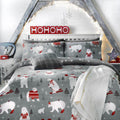 Bedlam Christmas Polar Bears Easy Care Reversible Duvet Cover Set