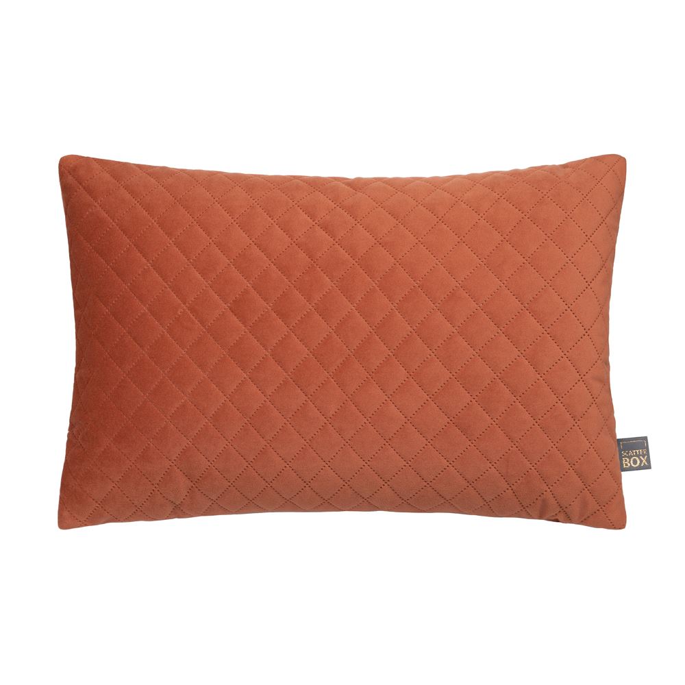 Scatter Box Erin Diamond Geometric Quilted Feather Filled Cushion