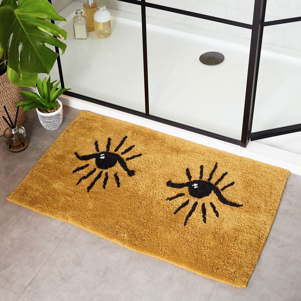 Furn Theia Mystical Abstract Eyes Jacquard 100% Cotton Bath Mat