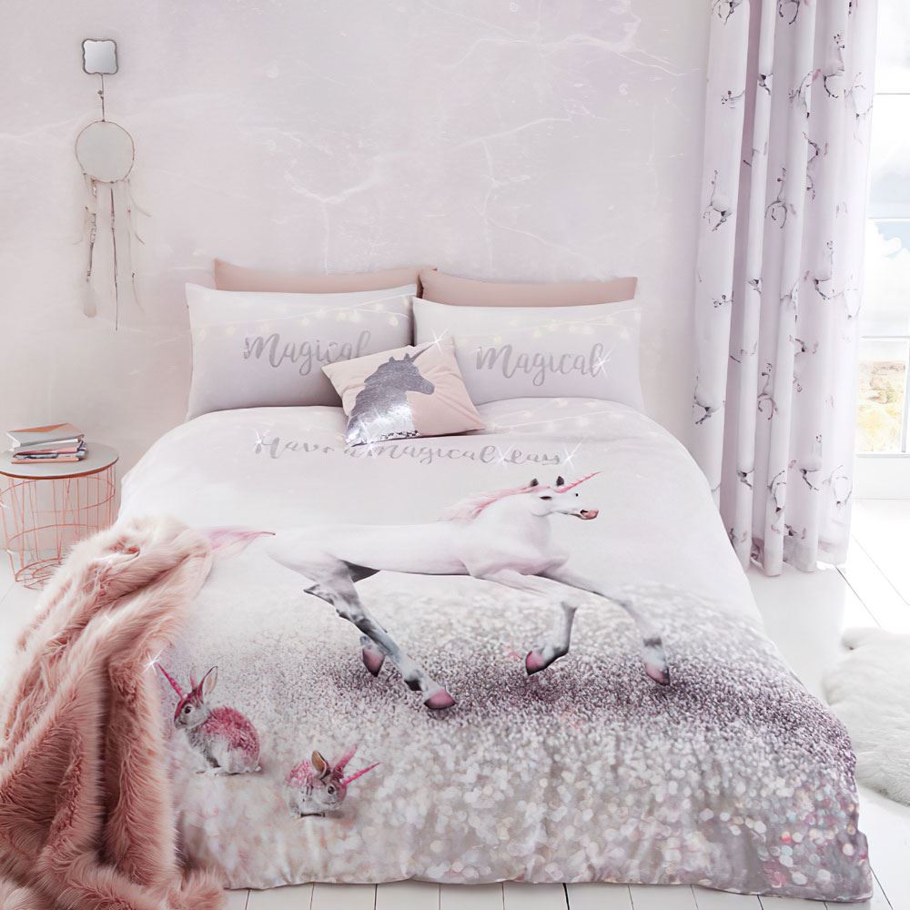 Catherine Lansfield Enchanted Unicorn Easy Care Duvet Cover Set