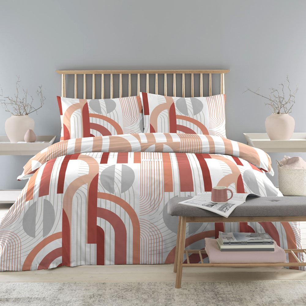 Drift Forward Deko Geomtric Print Reversible Eco-Friendly Duvet Cover Set