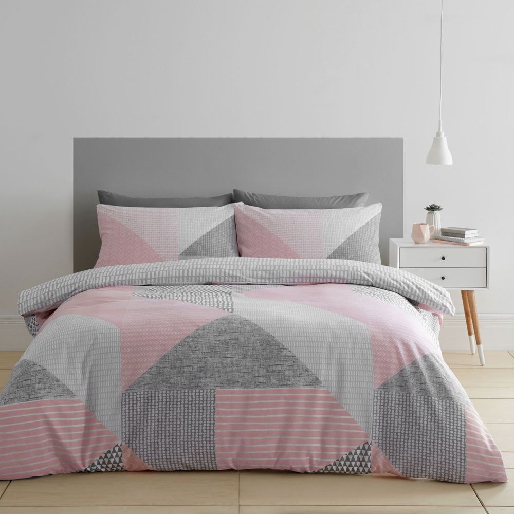 Catherine Lansfield Larsson Geo Easy Care Reversible Duvet Cover Set