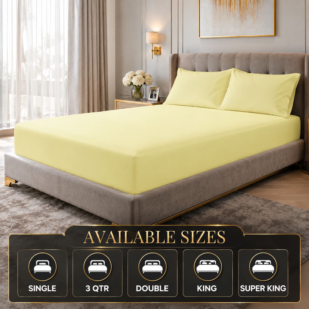 Night Zone Easy-care extra deep fitted sheets