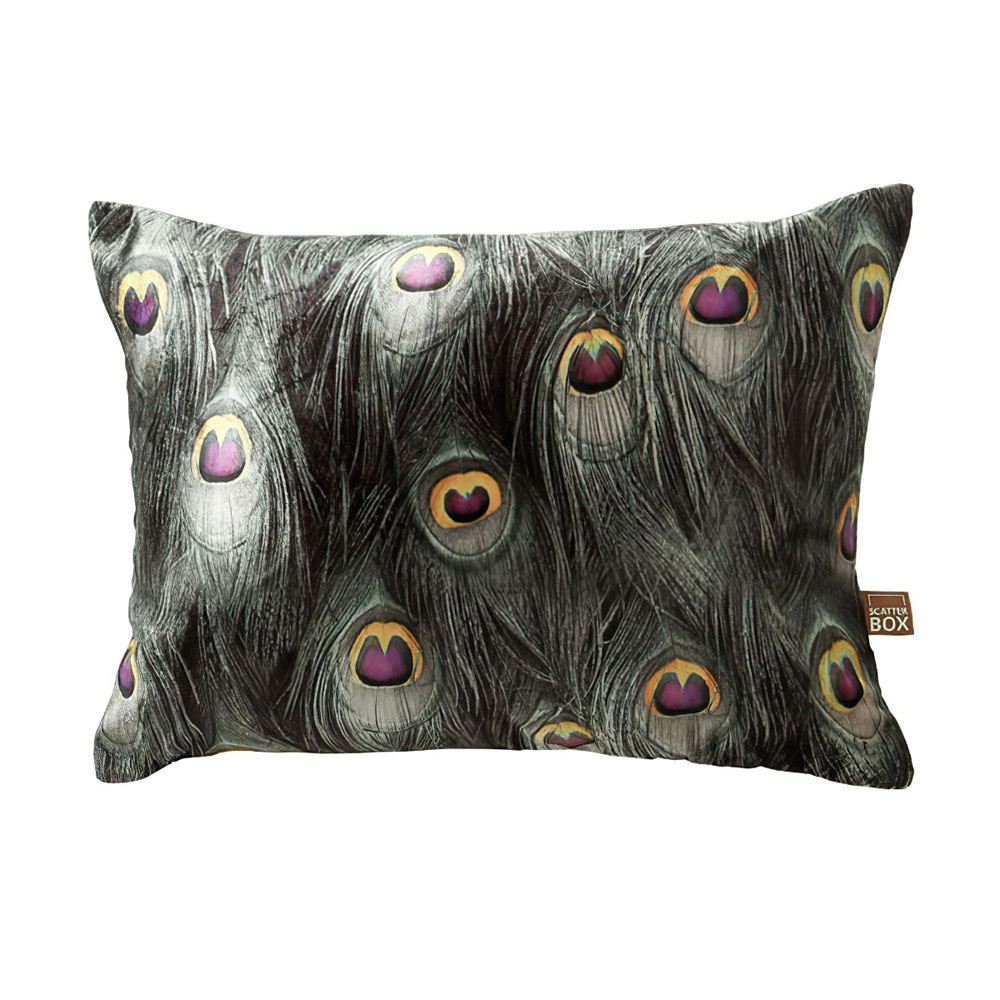 Scatter Box Azure Velvet Feather Filled Cushion