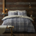 Fusion Snug Mulford Check Flannelette Teddy Fleece Duvet Cover Set