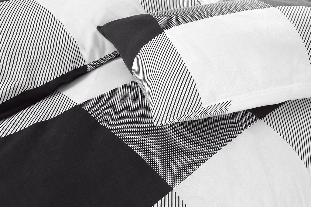 Night Zone Larry Large Check Easy Care Duvet Cover Set