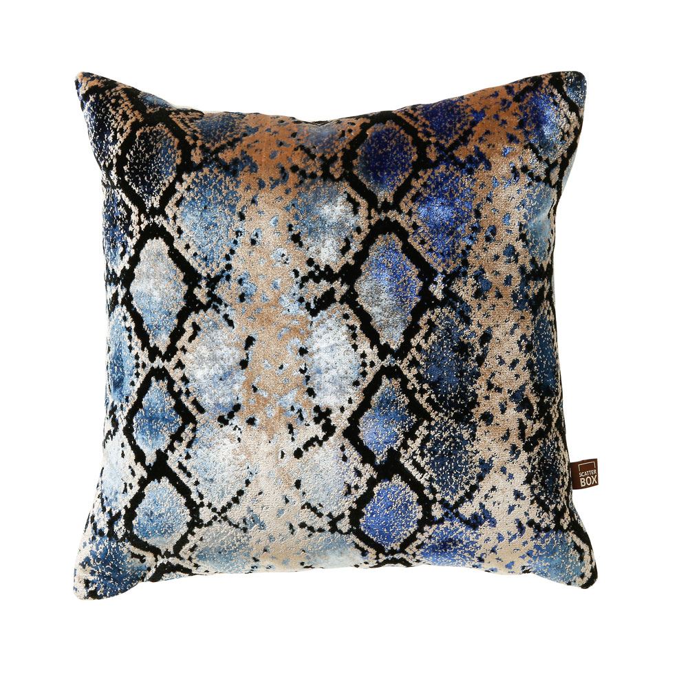 Scatter Box Viper Snake Print Feather Filled Cushion