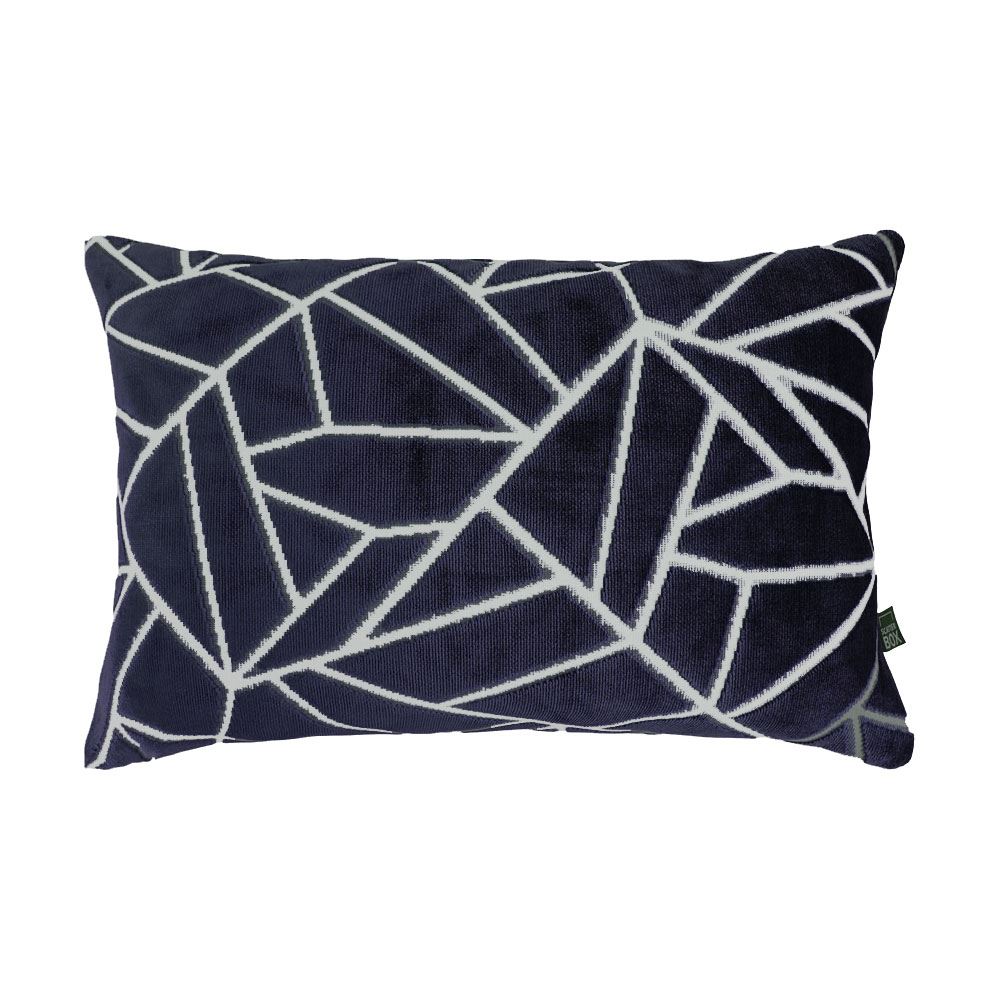 Scatter Box Veda Geometric Cut Velvet Feather Filled Cushion