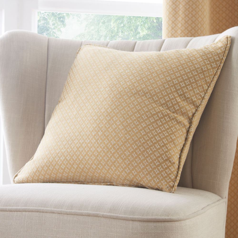 Dreams & Drapes Indiana Geometric Diamond Jacquard Piped Edge Cushion Cover