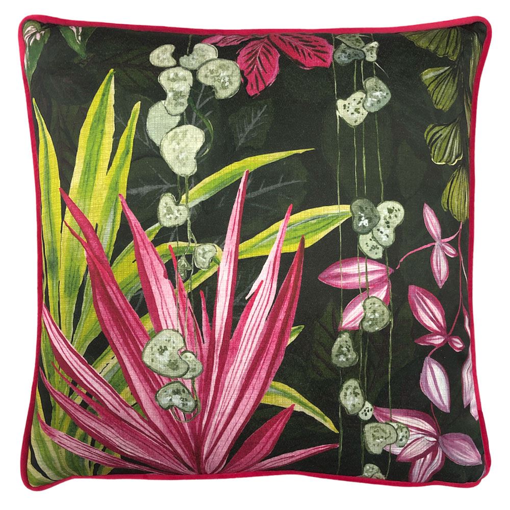 Paoletti Veadeiros Botanical Print 100% Cotton Cushion Cover