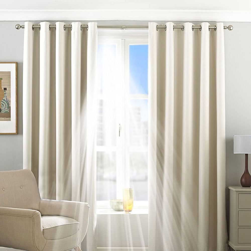 Riva Home Eclipse Plain Thermal Blackout Eyelet Lined Curtains