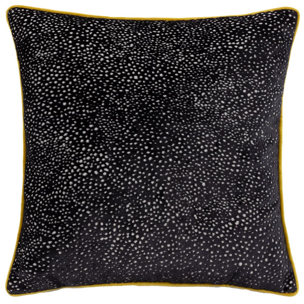 Paoletti Estelle Spotted Cut Velvet Piped Edge Cushion Cover