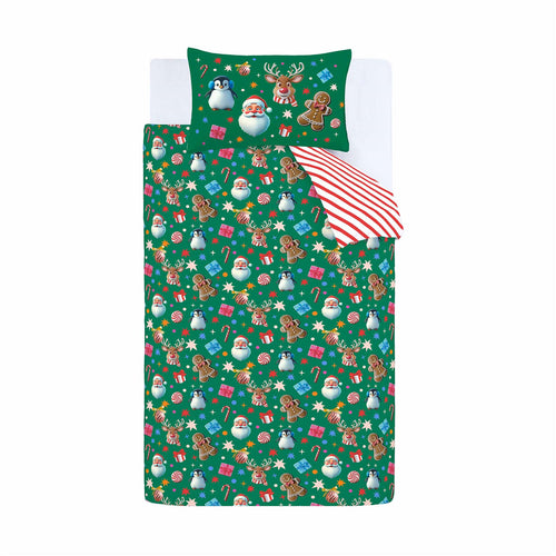 Catherine Lansfield Christmas Icons So Soft Reversible Duvet Cover Set