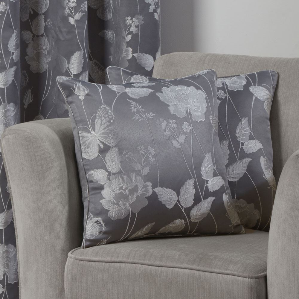 Emma Barclay Butterfly Meadow Floral Jacquard Cushion Cover