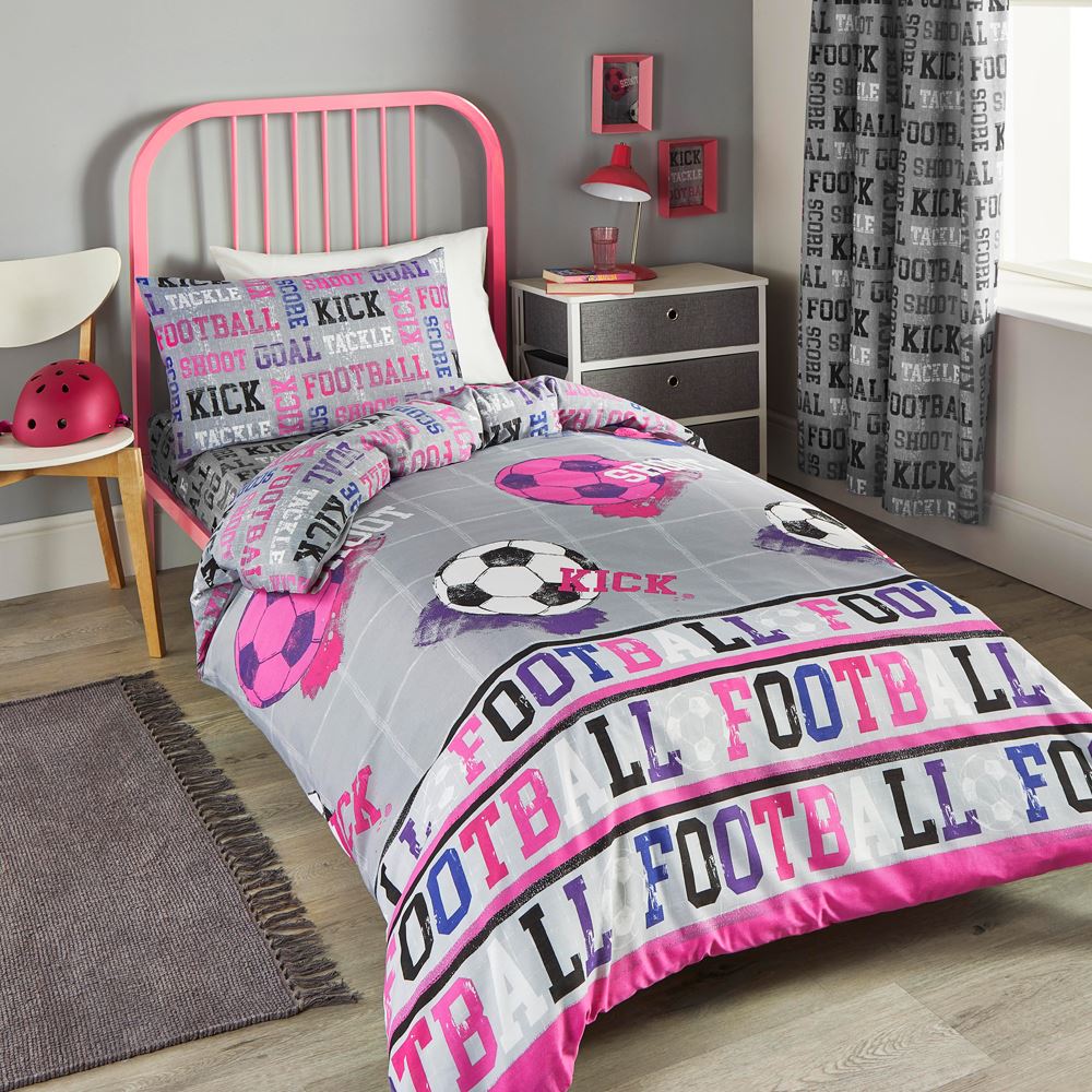 Bedlam Football Print Reversible Duvet Cover Set