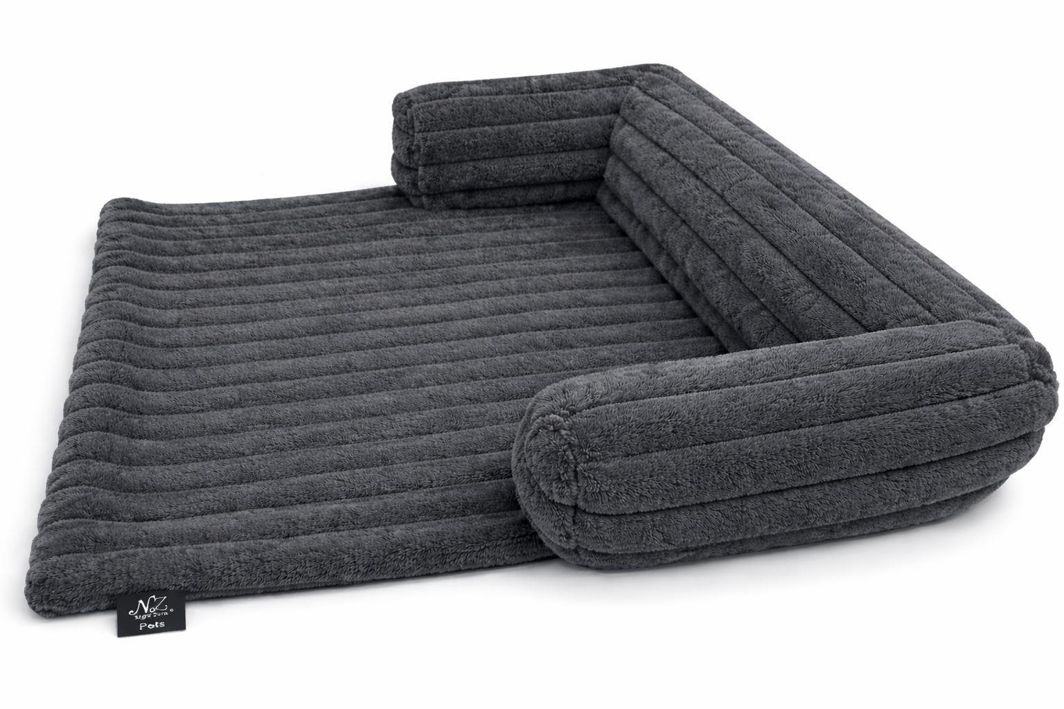 Night Zone Super Soft Plush Cord Sofa Pet Bed