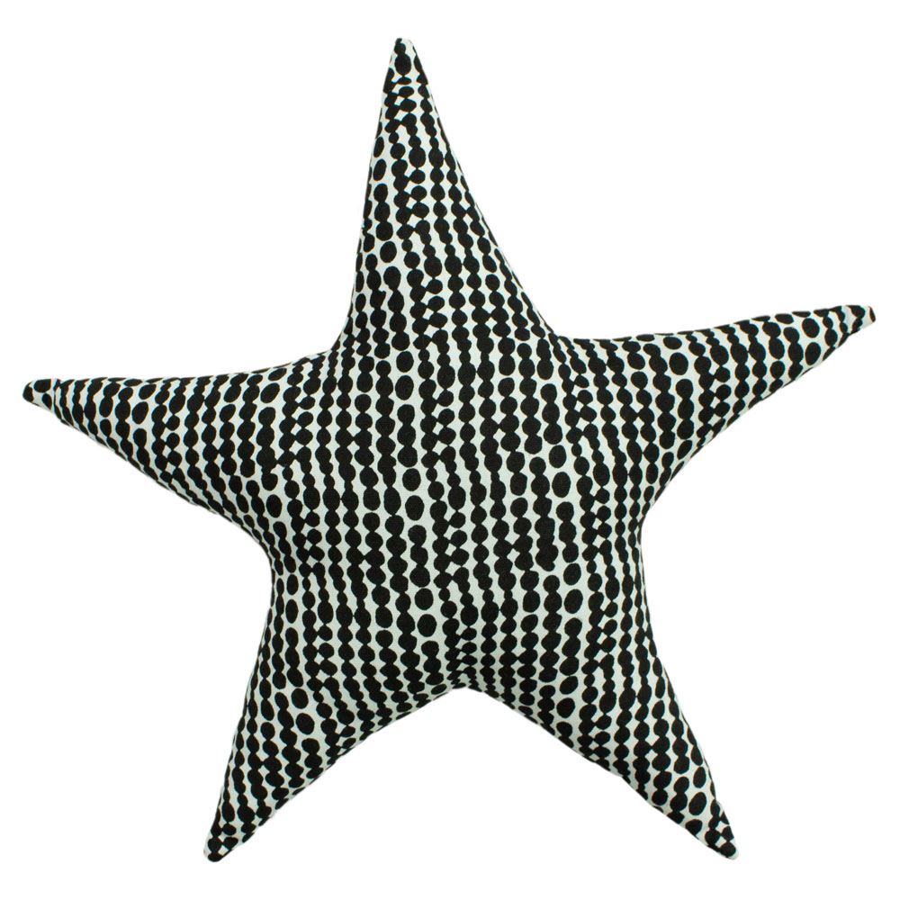 Little Furn Printed Star 100% Cotton Shaped Filled Cushion