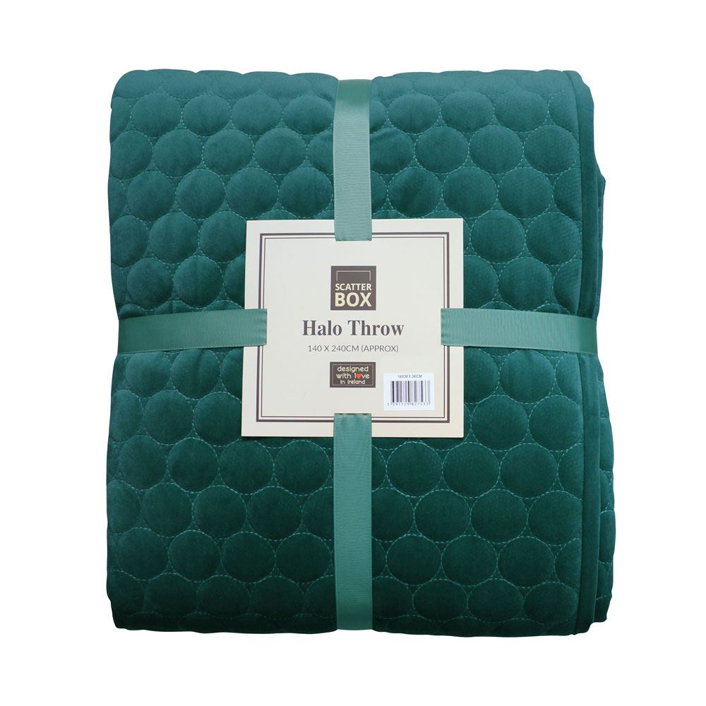 Scatter Box Halo Embroidered Velour Bedspread