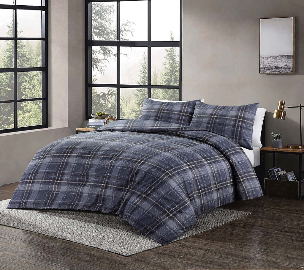 Night Zone Wesley Tartan Check Easy Care Duvet Cover Set