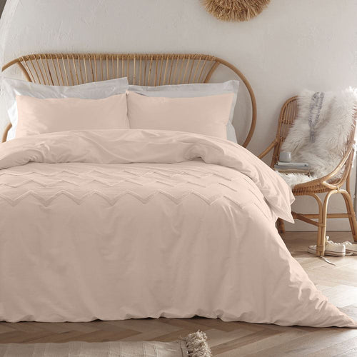 Appletree Boutique Chevron Tuft Embellished 100% Cotton Duvet Cover Set