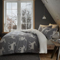 Catherine Lansfield Stag Sherpa Cosy So Soft Fleece Jacquard Duvet Cover Set