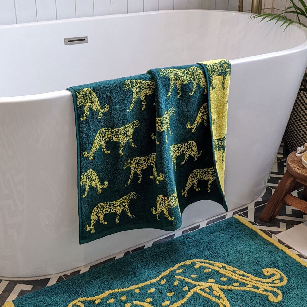 Furn Leopard Jacquard 100% Cotton Hand Towel