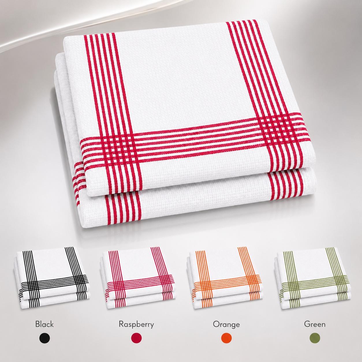 Night Zone Waffle Tea Towels 2 Pack, 100% Cotton