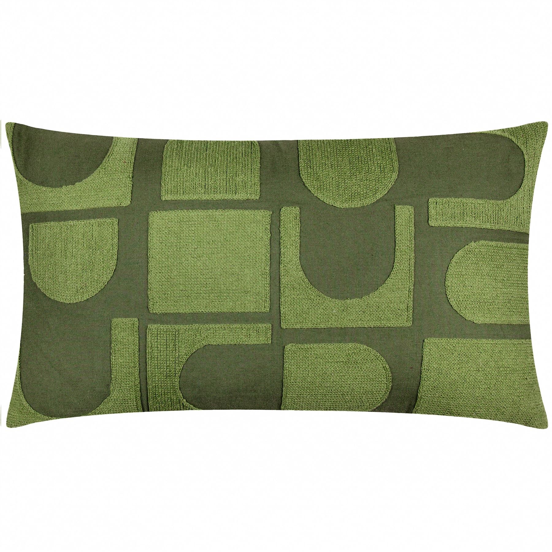 Hoem Hallam Abstract Embroidered 100% Cotton Cushion Cover