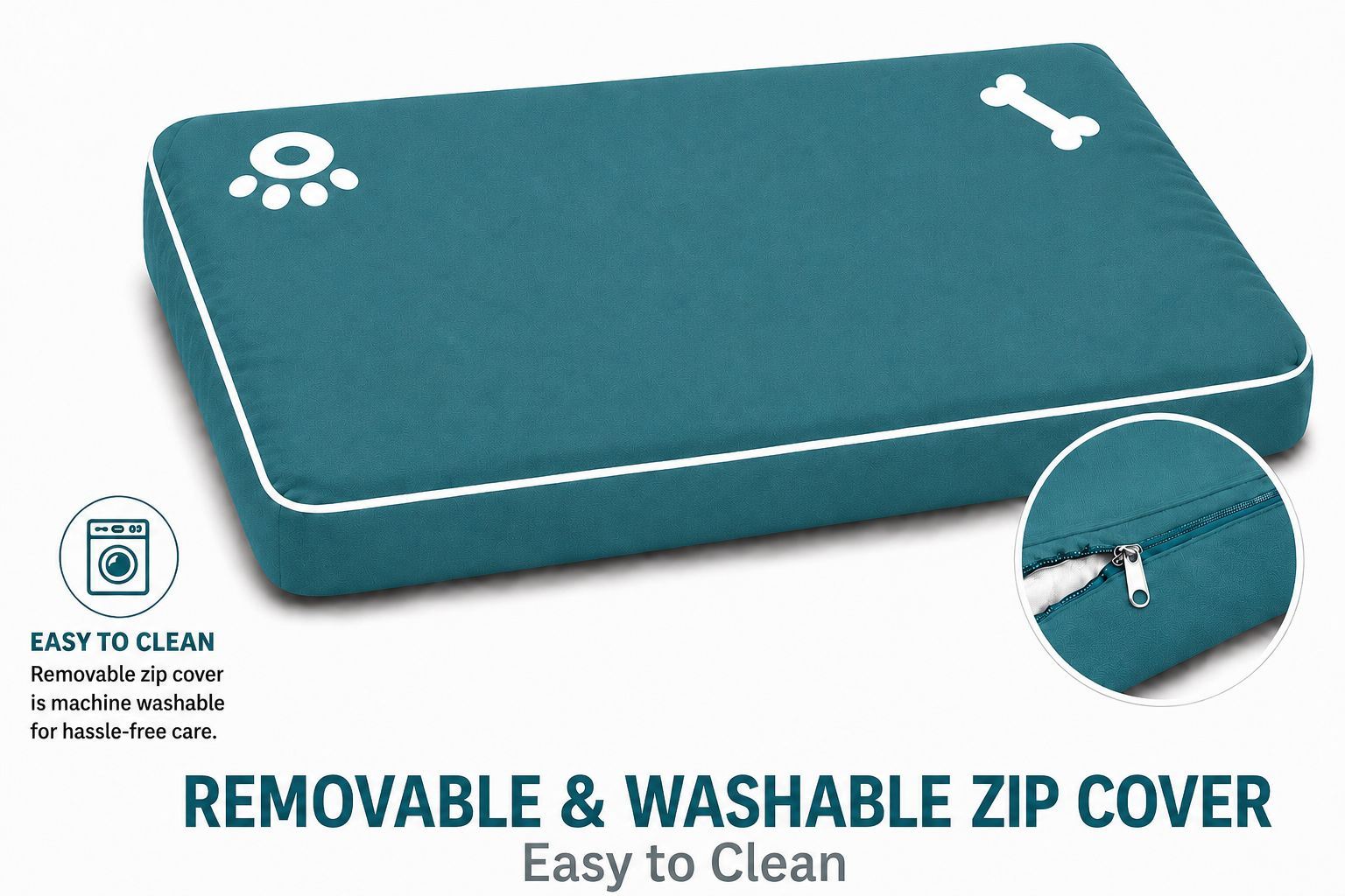 Night Zone Super Soft Bone & Paw Pet Bed Mat