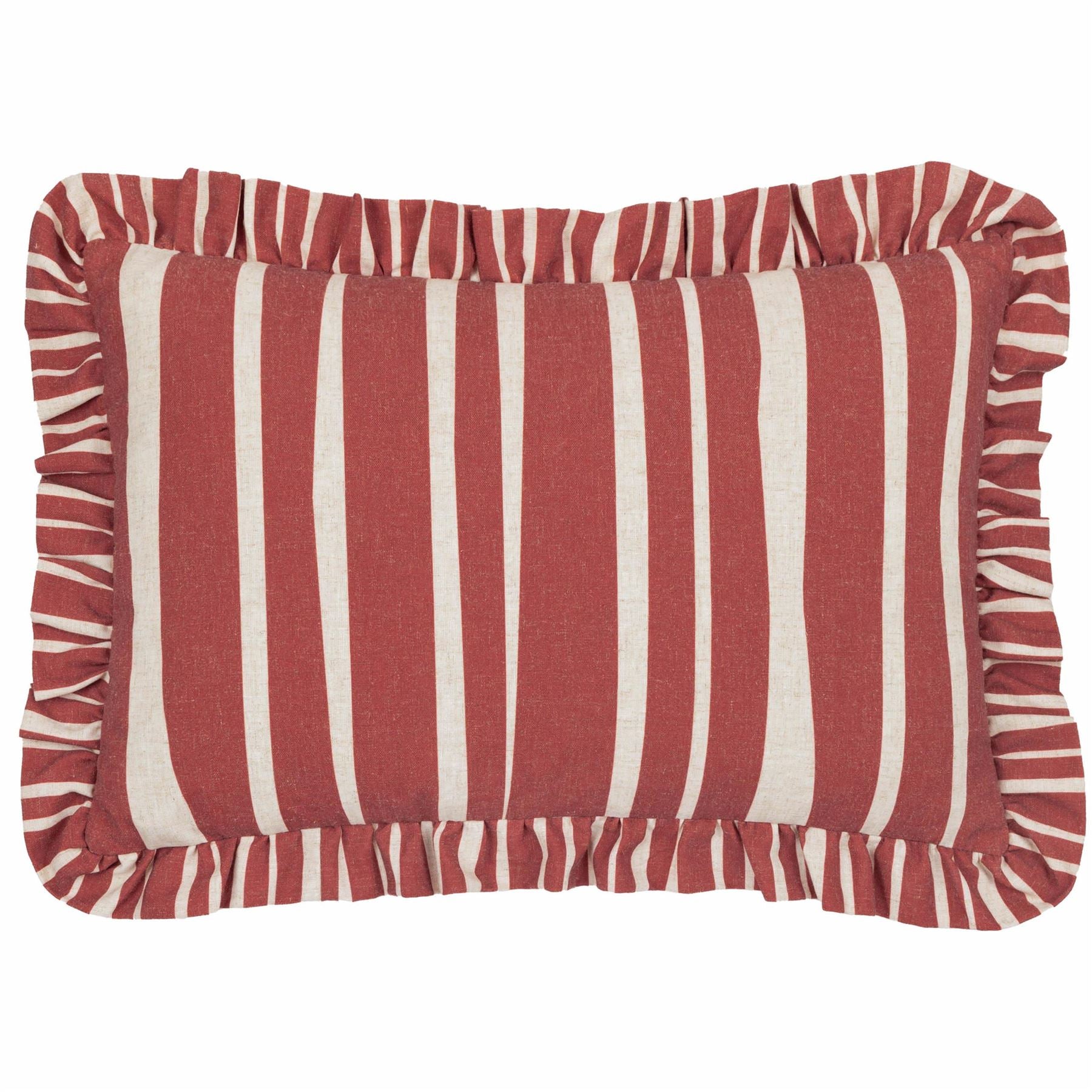 Furn Carmon Stripe Ruffled Frill Edge Cushion Cover