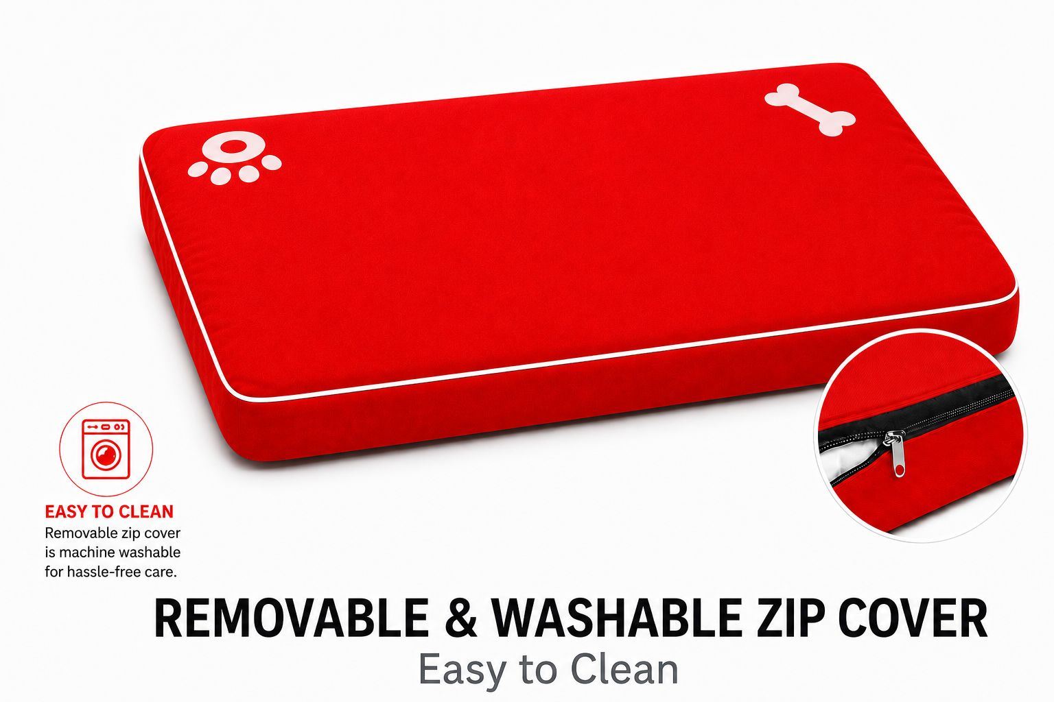Night Zone Super Soft Bone & Paw Pet Bed Mat