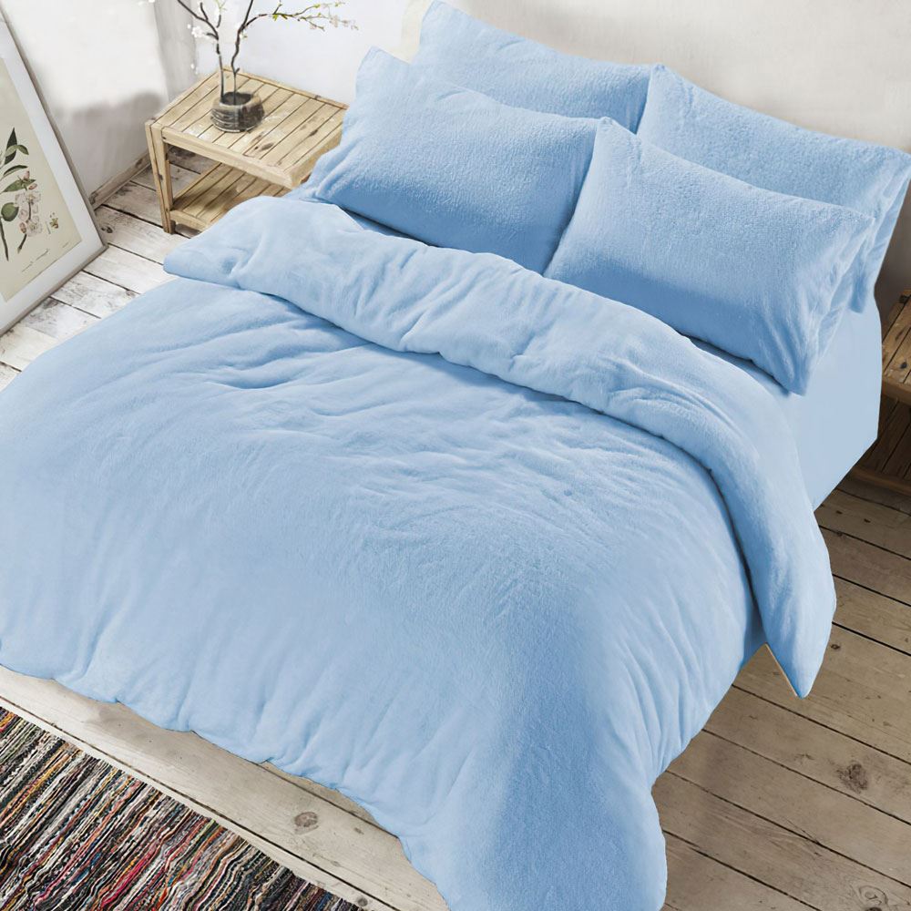 Night Zone Super Soft Teddy Fleece Warm & Cosy Duvet Cover Set