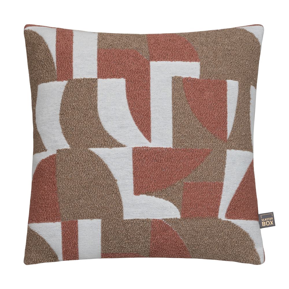Scatter Box Cooper Geometric Textured Feather Filled Cushion