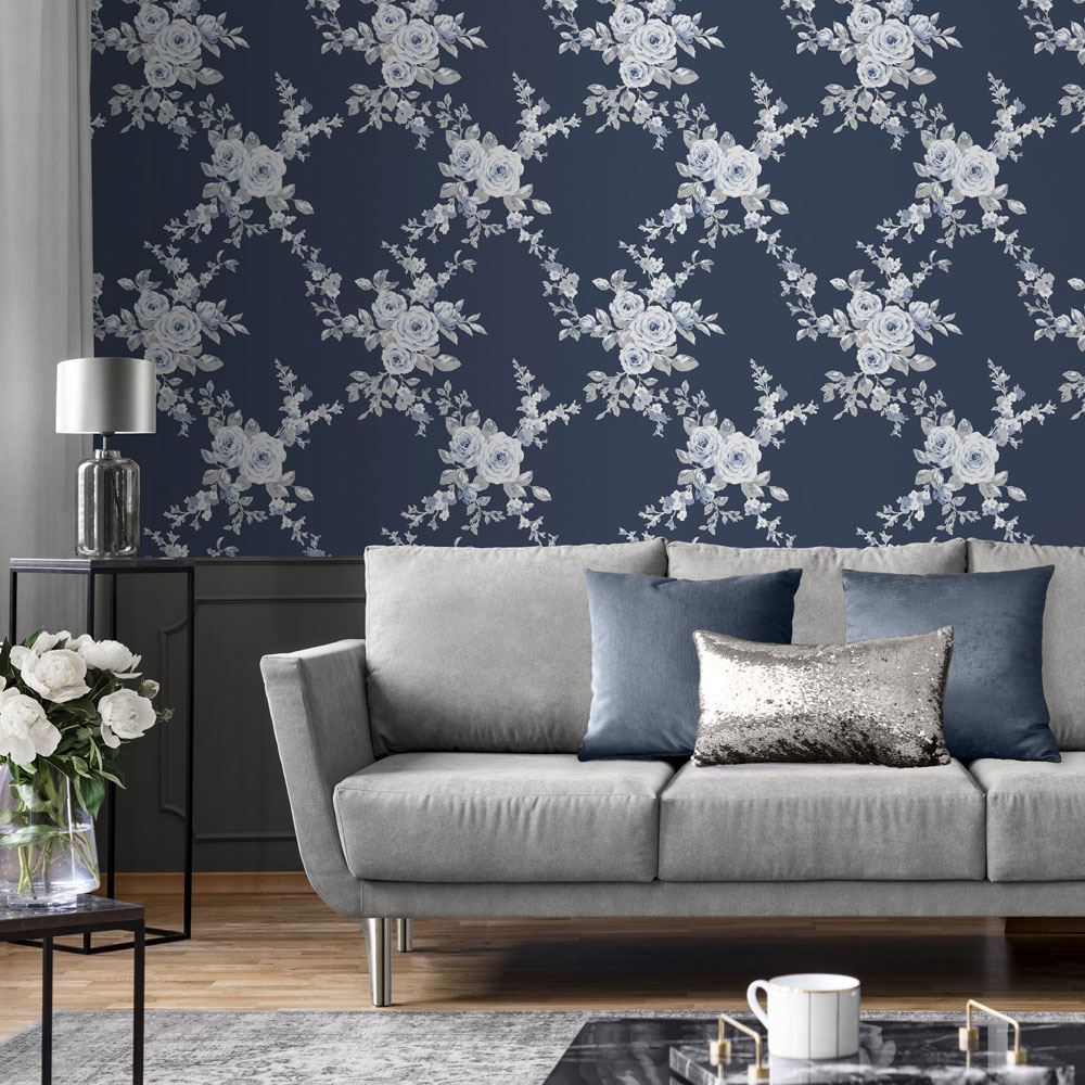 Catherine Lansfield Home Canterbury Floral Wallpaper